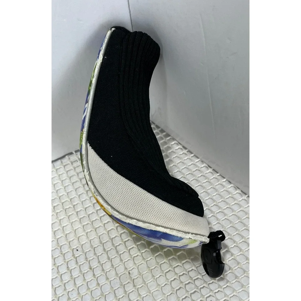 Golf Club Head Cover Black Knit Sock Style Novelty Vintage floral Golf Accessory